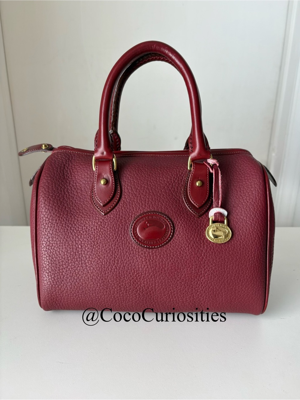 Dooney and Bourke awl  Leather Rouge Burgundy Wine Doctor Boston Speedy  Bag